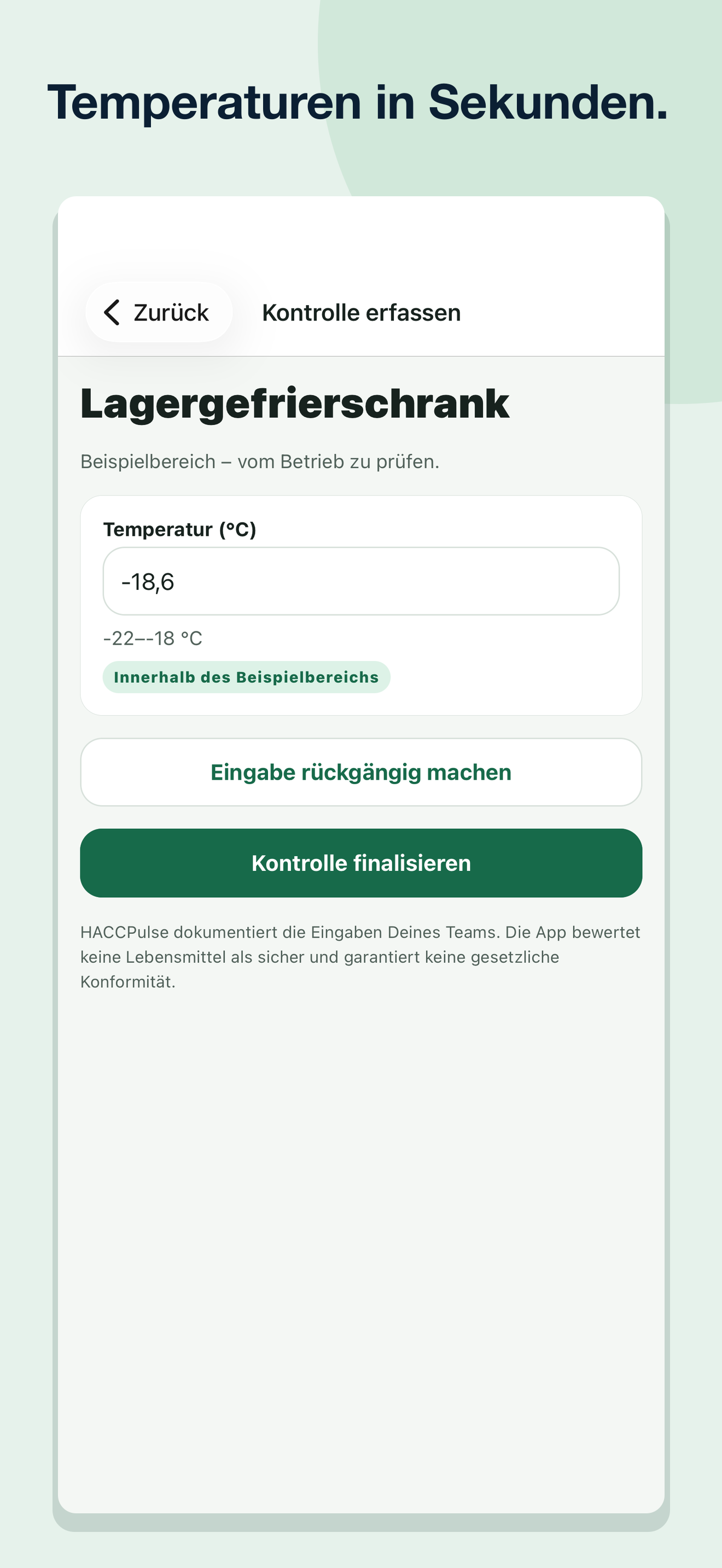 HACCPulse – iPhone Screenshot 2