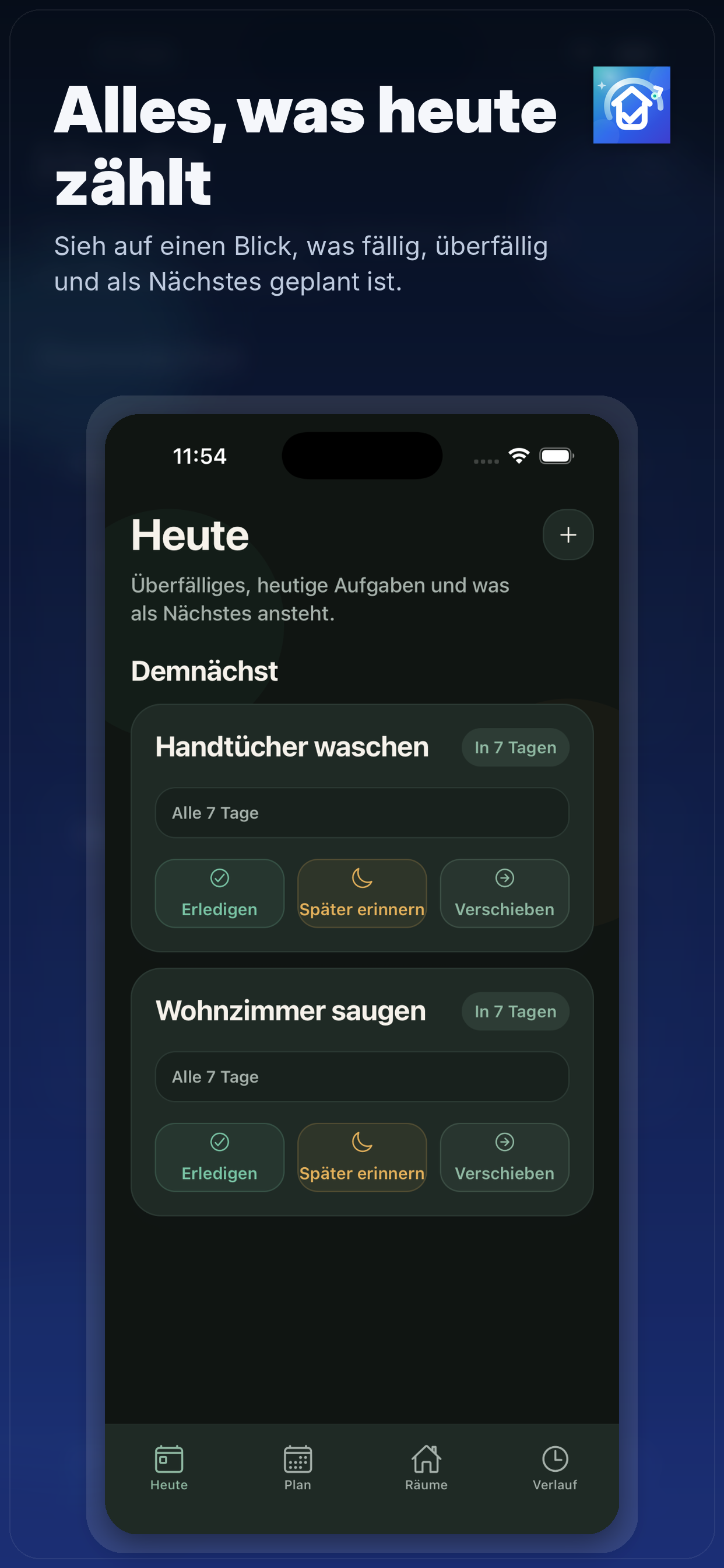 Household Reminder task overview